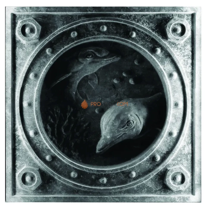 Изразец Дельфины 105 Talc