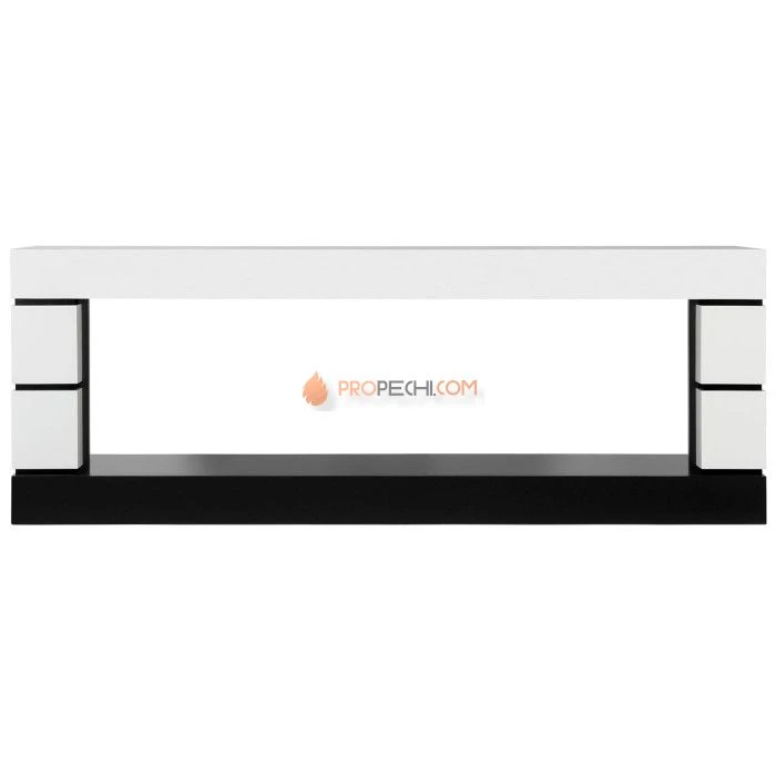 Каминокомплект Royal Flame Modern - Белый с черным с очагом Vision 60 LOG LED