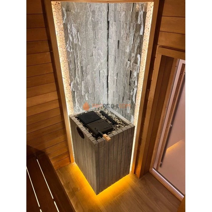 Электрическая печь Инжкомцентр ВВД ПАРиЖАР Футурус 14 кВт / 380 В (серпентинит Бархат), паротермальная