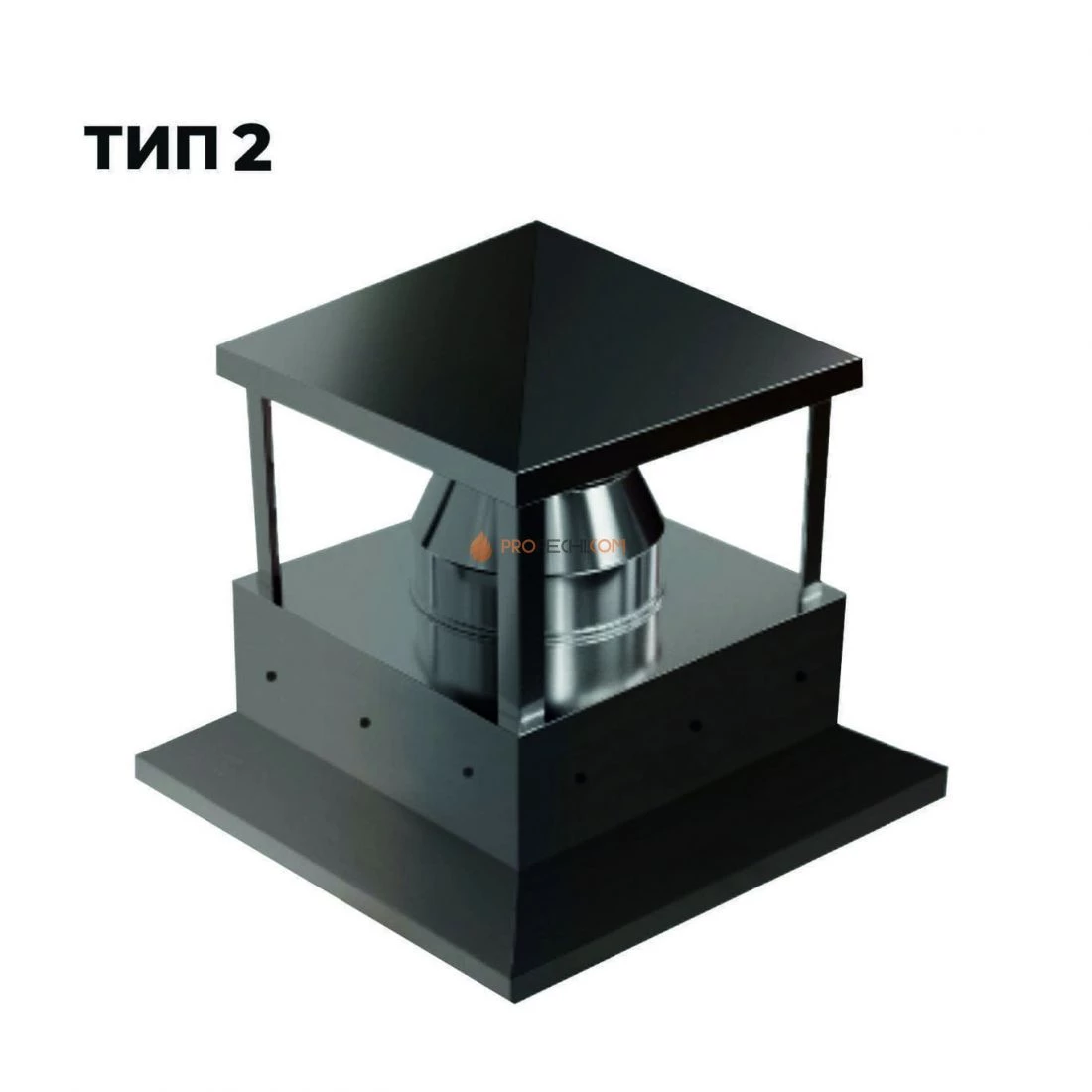 Комплект керамического дымохода КераСтиль УНИВЕРСАЛ® D = 140, H = 7 метров, с верхним комплектом (верхний комплект ТИП 2)