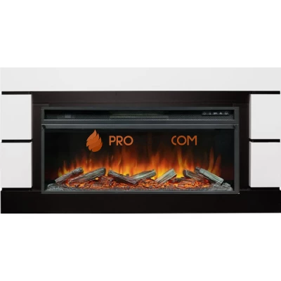Каминокомплект Royal Flame Modern 42 - Белый с черным (Ширина 1395 мм) с очагом Vision 42 LOG LED