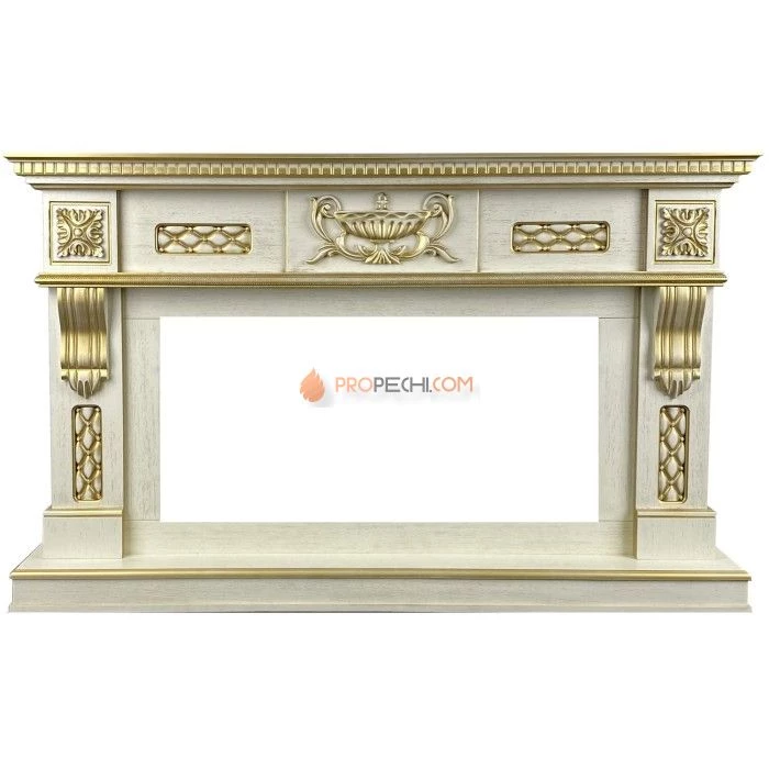 Портал Royal Flame Corsica - Слоновая кость с патиной (Ширина 1500 мм)