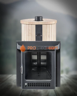 Банная печь Ферингер ПФ Оптима Окаменевшее дерево наборный