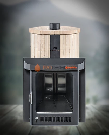 Банная печь Ферингер ПФ Оптима Окаменевшее дерево наборный