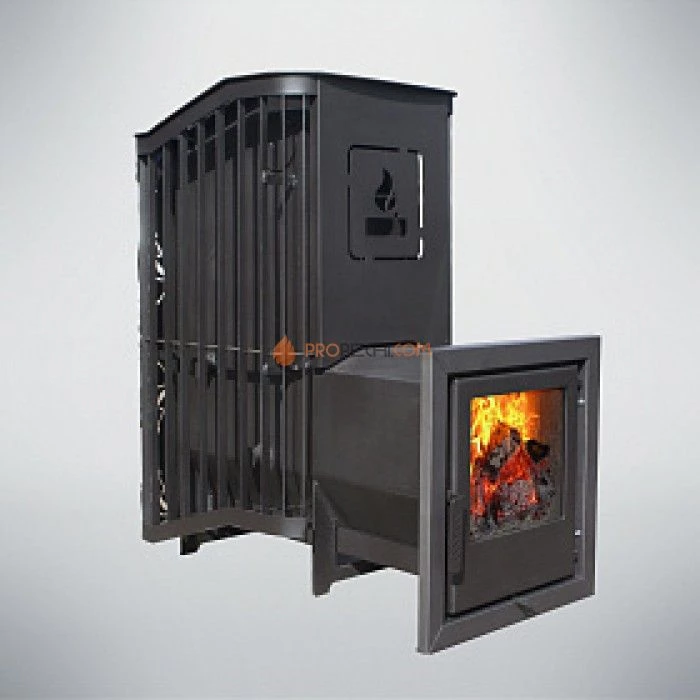 Дровяная печь для бани Варвара Терма Каменка удлиненная
