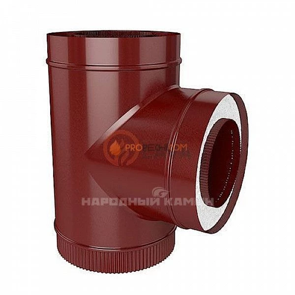 Сэндвич-тройник 130/200 мм. 90" вишневый (3005)