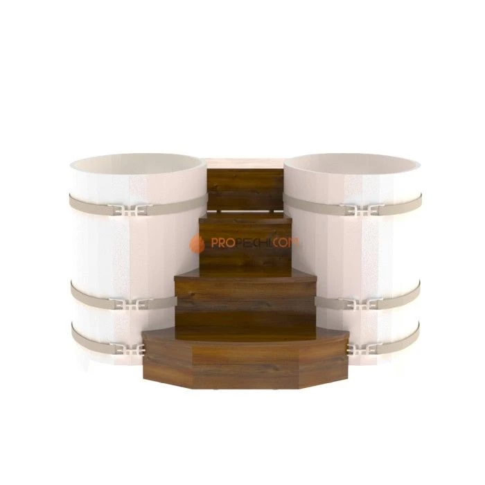 Подиум BentWood на 2 купели 0,69х1,31 Рустик мореный