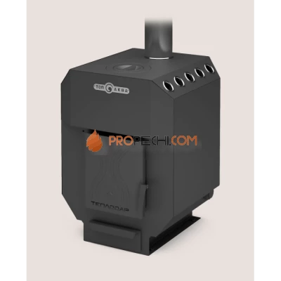 Отопительная печь Теплодар ТОП-Аква 150 с водяным контуром и стальной дверцей