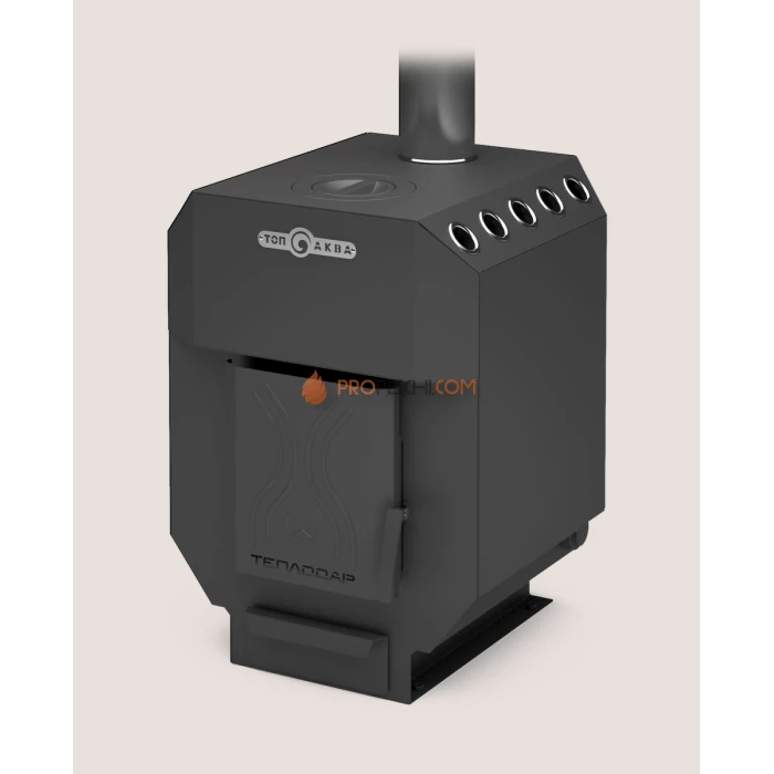 Отопительная печь Теплодар ТОП-Аква 150 с водяным контуром и стальной дверцей
