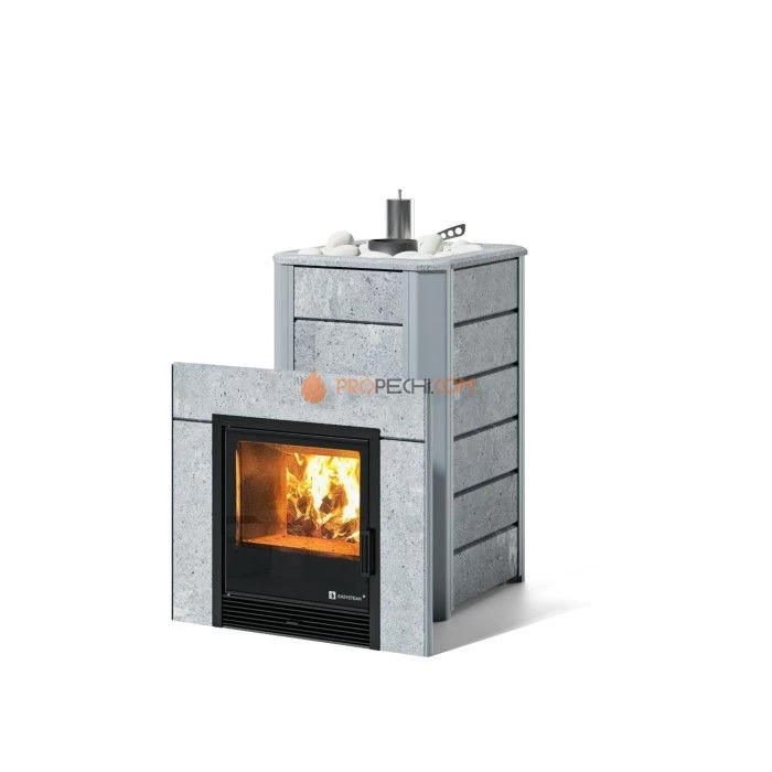 Дровяная печь для бани ИзиСтим Ялта 15/2024 в камне Талькохлорит