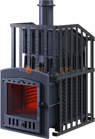 Чугунная банная печь Гефест Гром Ураган 30 П2