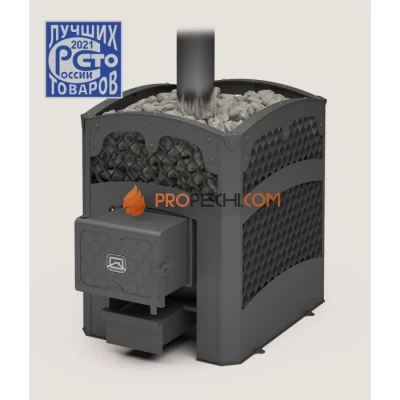 Дровяная печь для бани Теплодар Былина-сетка 24 Ч