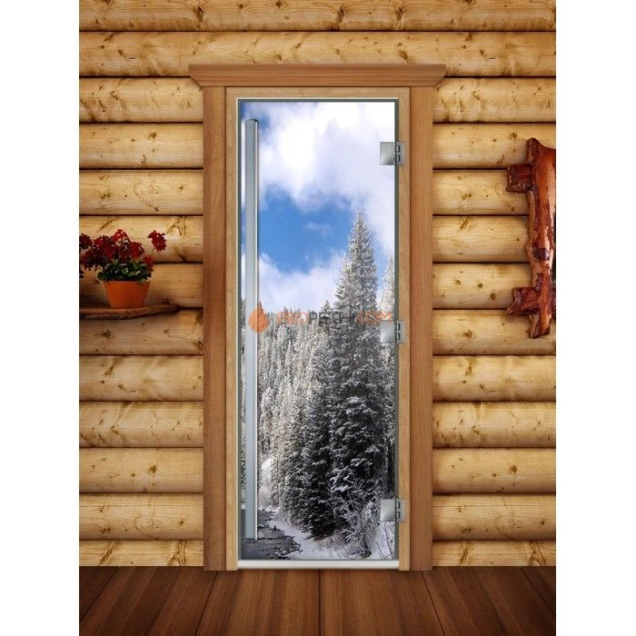 Дверь для бани DoorWood Престиж Фотопечать А095, 1900x700 мм