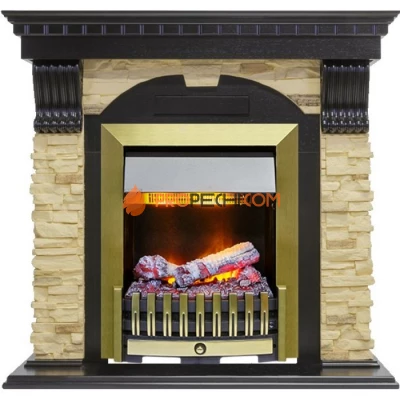 Каминокомплект Dimplex Dublin - Венге / Сланец с очагом Danville Antique Brass FB2