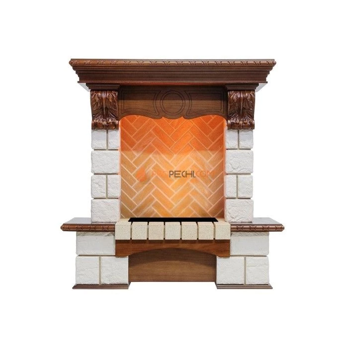 Каминокомплект Dimplex Pierre Luxe - Дуб / Шампань (Высота 975мм) с очагом Cassette 400 LNH-INT (с дровами)