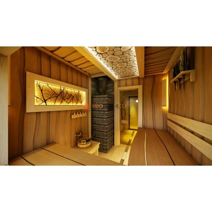 Каркасная двухмодульная баня Woodson 6х5 (утепление 100)