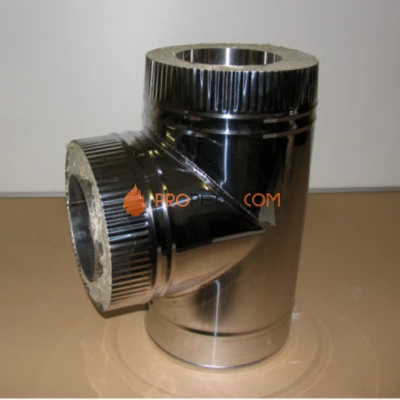 Тройник 90гр. D=250\350 Sвнутр.=1.0 aisi 304-нерж. ФлюГранд