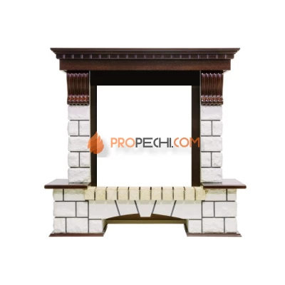 Портал Dimplex Pierre Luxe - Темный дуб / Белый (Высота 1020мм)