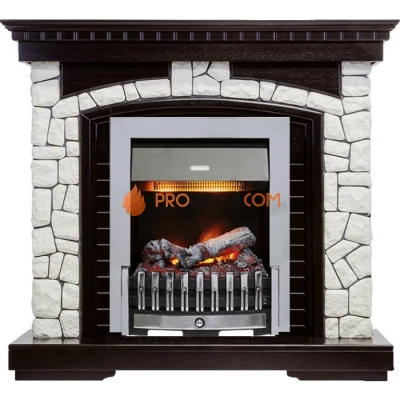 Каминокомплект Dimplex Glasgow - Венге / Белый с очагом Danville Chrome FB2