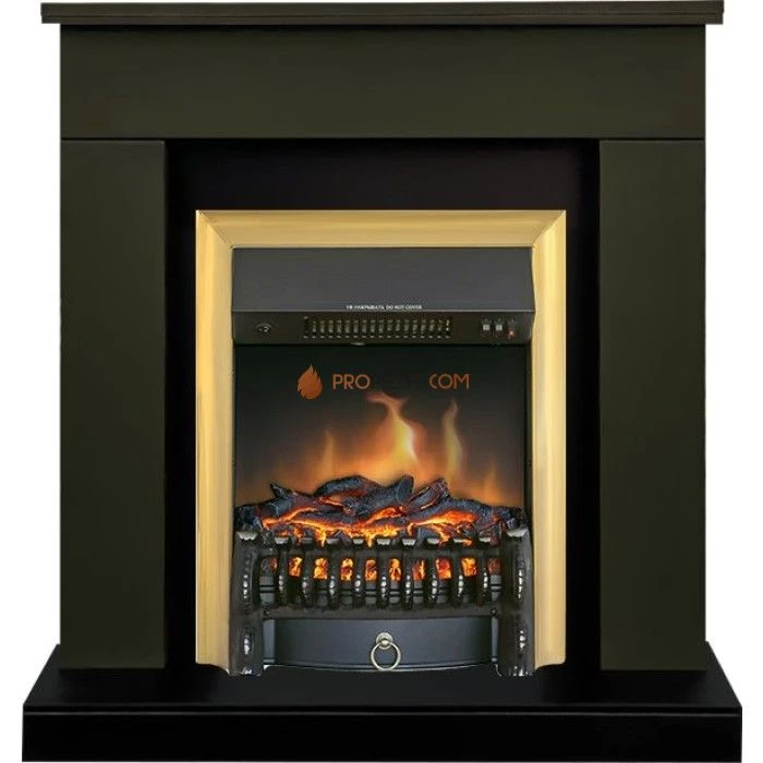 Каминокомплект Royal Flame Bergen (Разборный) - Темная олива (Ширина 900 мм) с очагом Fobos FX Brass