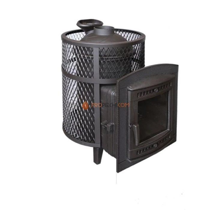 Чугунная печь для бани Атмосфера с сеткой до 22 м³