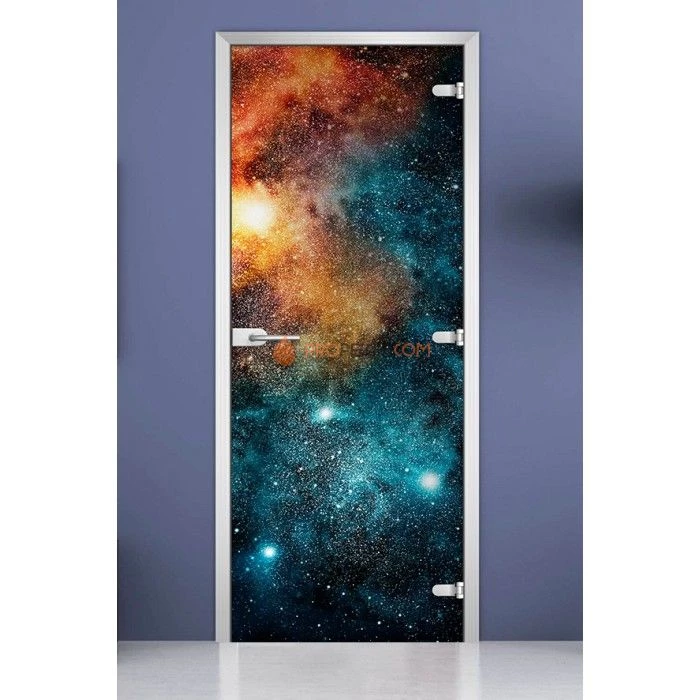 Стеклянная межкомнатная дверь DoorWood с фотопечатью Space-15, 2000х800 мм