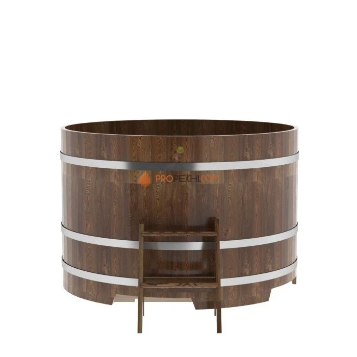 Купель BentWood круглая из сращенных ламелей мореной лиственницы d=1,50