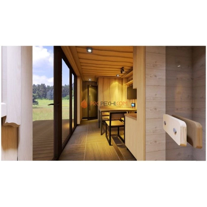 Каркасная баня Woodson Panoramic 7