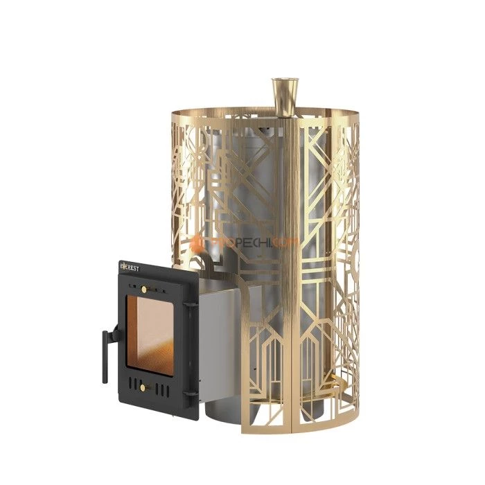 Дровяная печь для бани Эверест Steam Master GALAXY 24 INOX (210М) GOLD