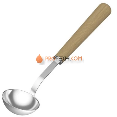 Черпак SAWO 442-MD (из нержавейки с деревянной ручкой, D100, 237мл)