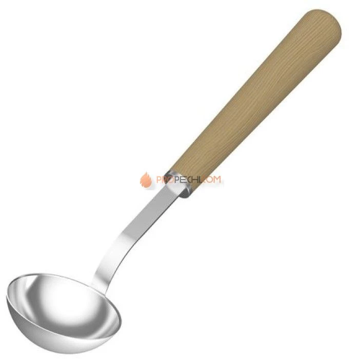 Черпак SAWO 442-MD (из нержавейки с деревянной ручкой, D100, 237мл)