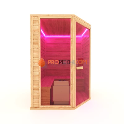 Финская сауна НКЗ 6-местная угловая 200x200x200 см