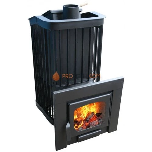 Печь банная Варвара Терма-Каменка панорамная, удлиненная топка