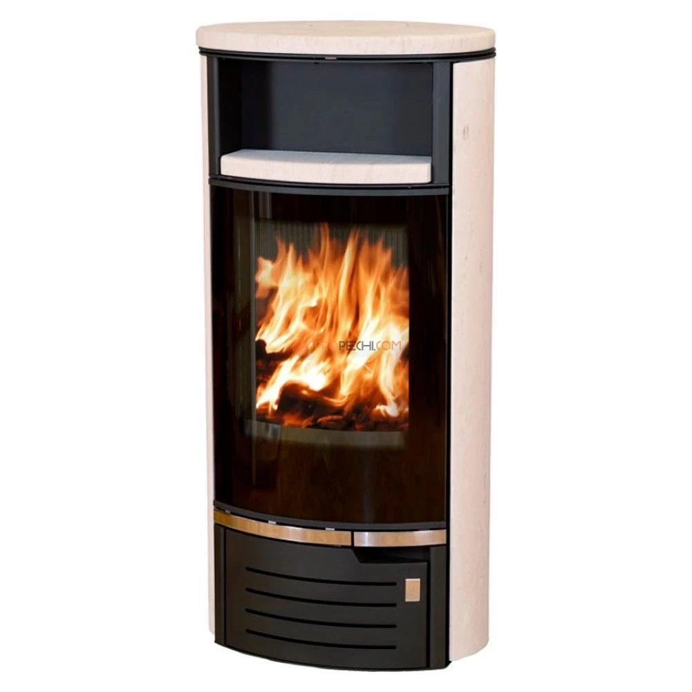 Печь-камин ABX  Atlantik 5 черная мокка крем