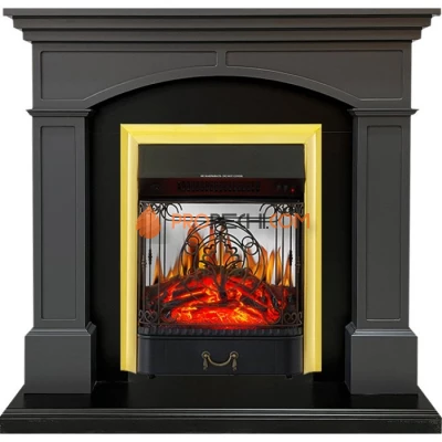 Каминокомплект Royal Flame Langford - Серый графит с очагом Majestic FX M Brass
