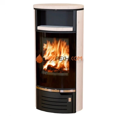 Печь-камин ABX  Atlantik 5 черная мокка крем