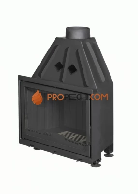 Каминная топка ЭкоКамин Альфа 800 B черный шамот