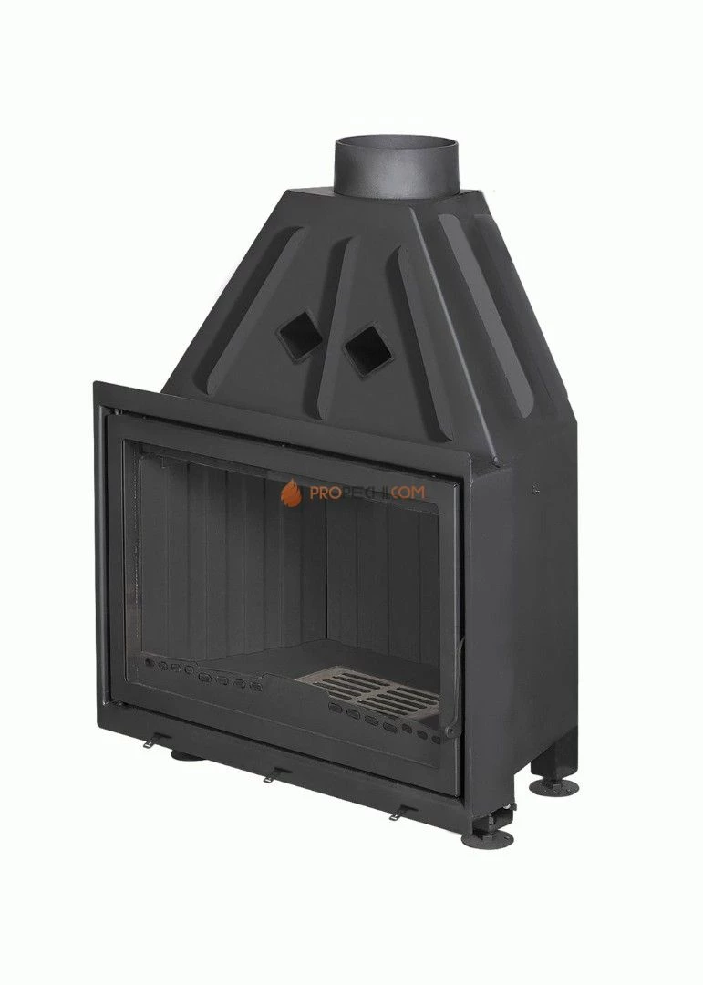 Каминная топка ЭкоКамин Альфа 800 B черный шамот