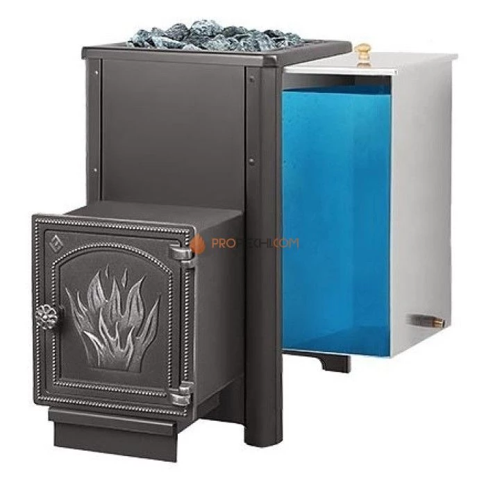 Дровяная печь для бани Везувий Русичъ АКВА 22 (ДТ-4) с баком 61л