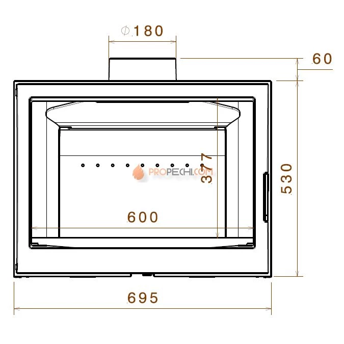 Каминная топка Liseo Castiron LCI 7 GF