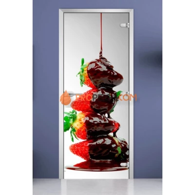Стеклянная межкомнатная дверь DoorWood с фотопечатью Fruite-15, 2000х800 мм