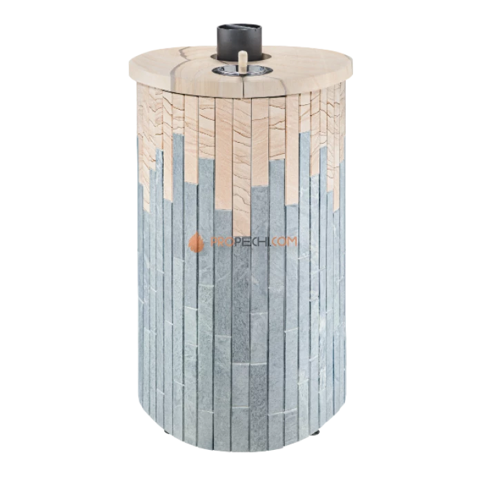 Дровяная печь для бани Ферингер Оптима до 28 м³ - Талькохлорит + Окаменевшее дерево