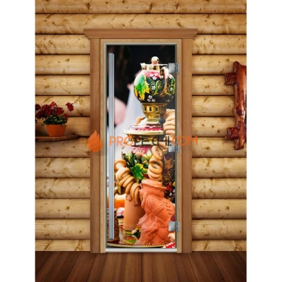 Дверь для бани DoorWood Престиж Фотопечать А075, 2000x800 мм