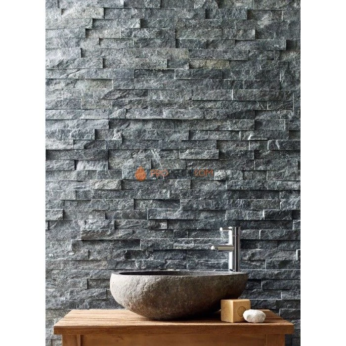 Панель Классик Кварцит Черный (600х150мм) упак. (7шт/0,63м2)