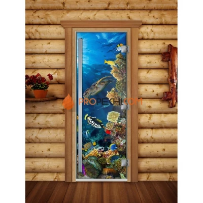 Дверь для бани DoorWood Престиж Фотопечать А087, 2000x800 мм