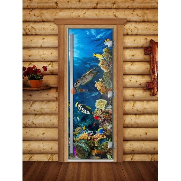 Дверь для бани DoorWood Престиж Фотопечать А087, 1900x700 мм