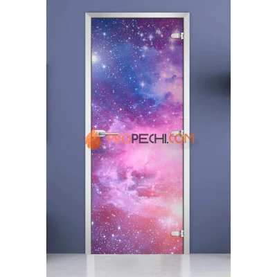 Стеклянная межкомнатная дверь DoorWood с фотопечатью Space-07, 2000х700 мм
