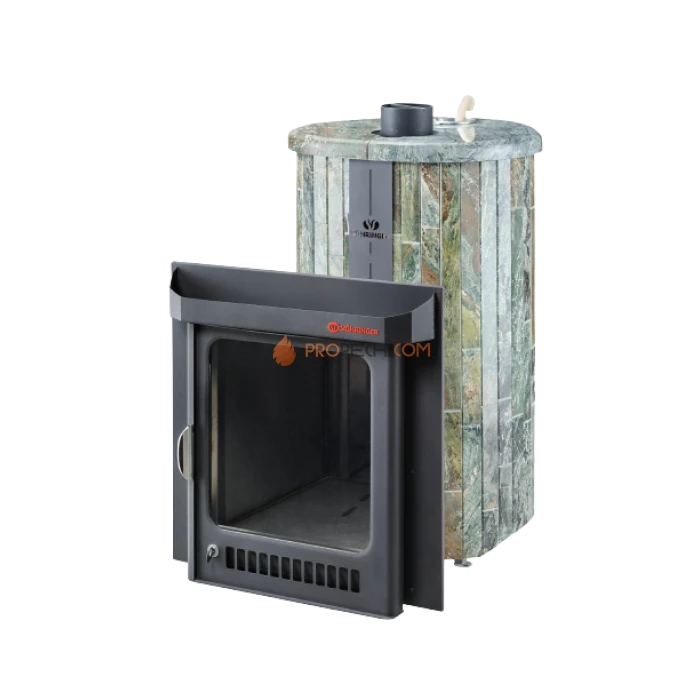 Дровяная печь для бани Ферингер Оптима До 28 м³ - Жадеит - наборные ламели