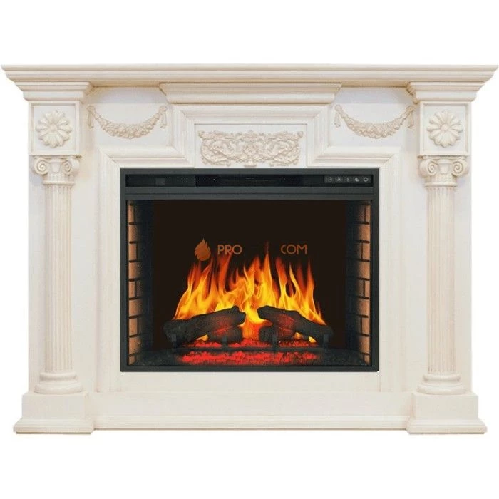 Каминокомплект Royal Flame London - Слоновая кость с патиной с очагом Vision 28 EF LED FX