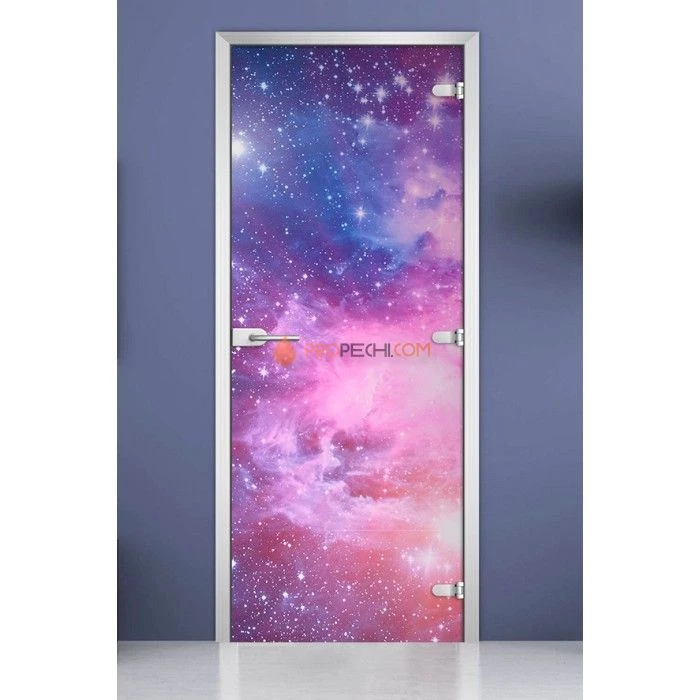 Стеклянная межкомнатная дверь DoorWood с фотопечатью Space-07, 2000х700 мм